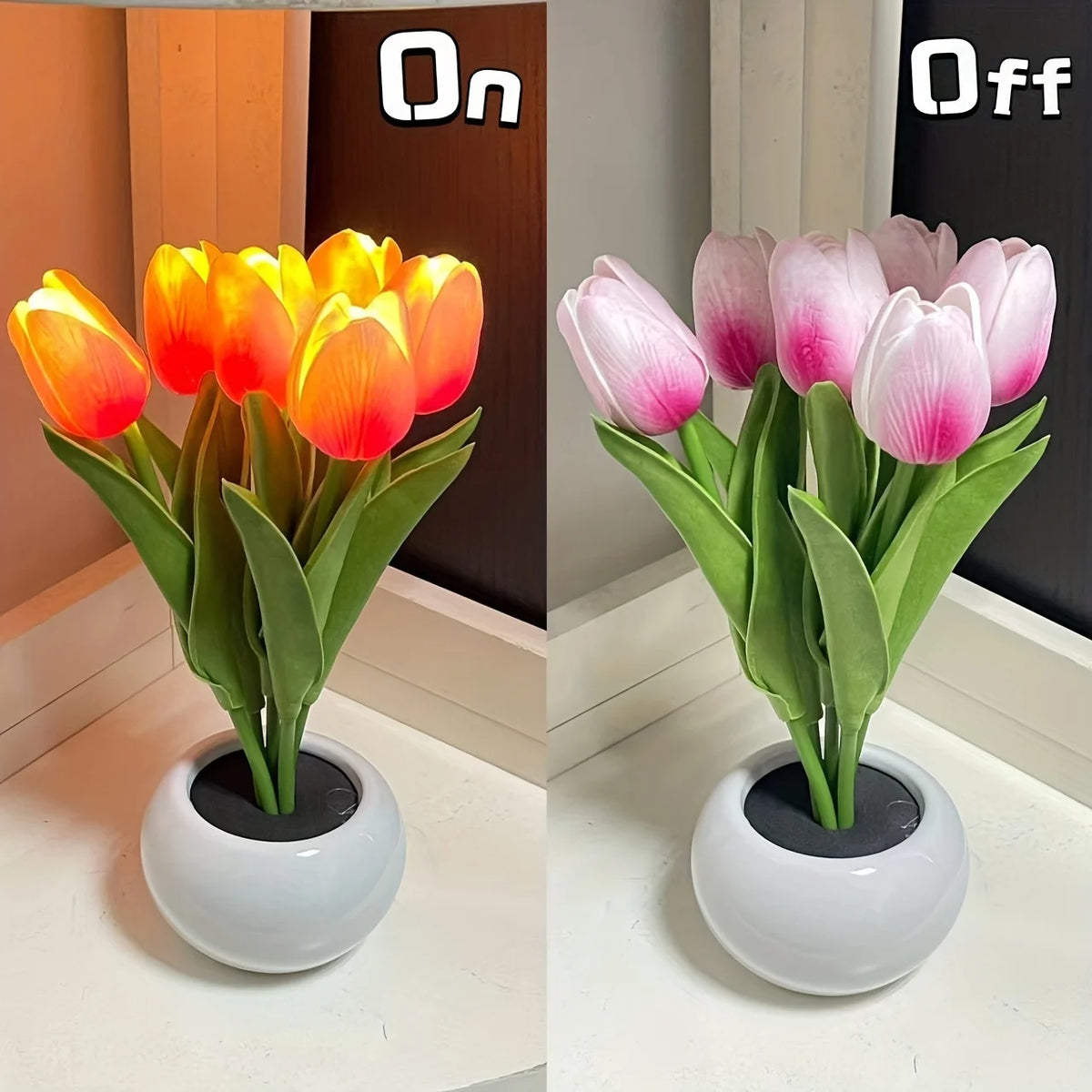 Illuminate Your Space with the Tulip LED Night Light - A Stylish Bedside Companion Perfect for Mother's Day and Birthdays