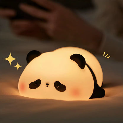 Adorable LED Night Light - Rechargeable Silicone Panda, Sheep, and Rabbit Designs Perfect for Kids' Rooms and Gifts