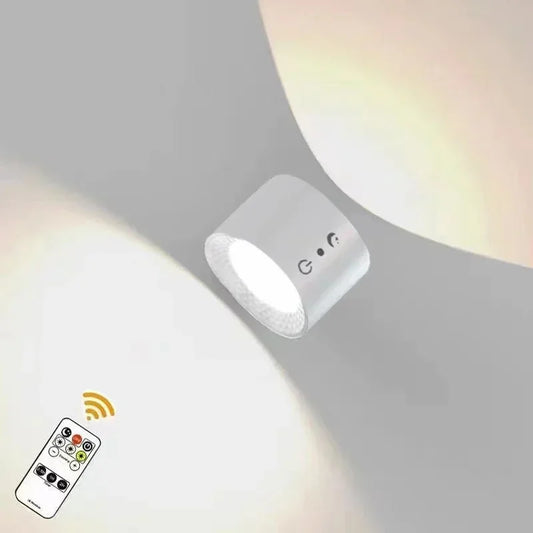 Versatile LED Double-Head Wall Lamp with Touch Control, Remote & 360° Rotatable Design - Perfect for Bedroom Reading and Ambient Lighting