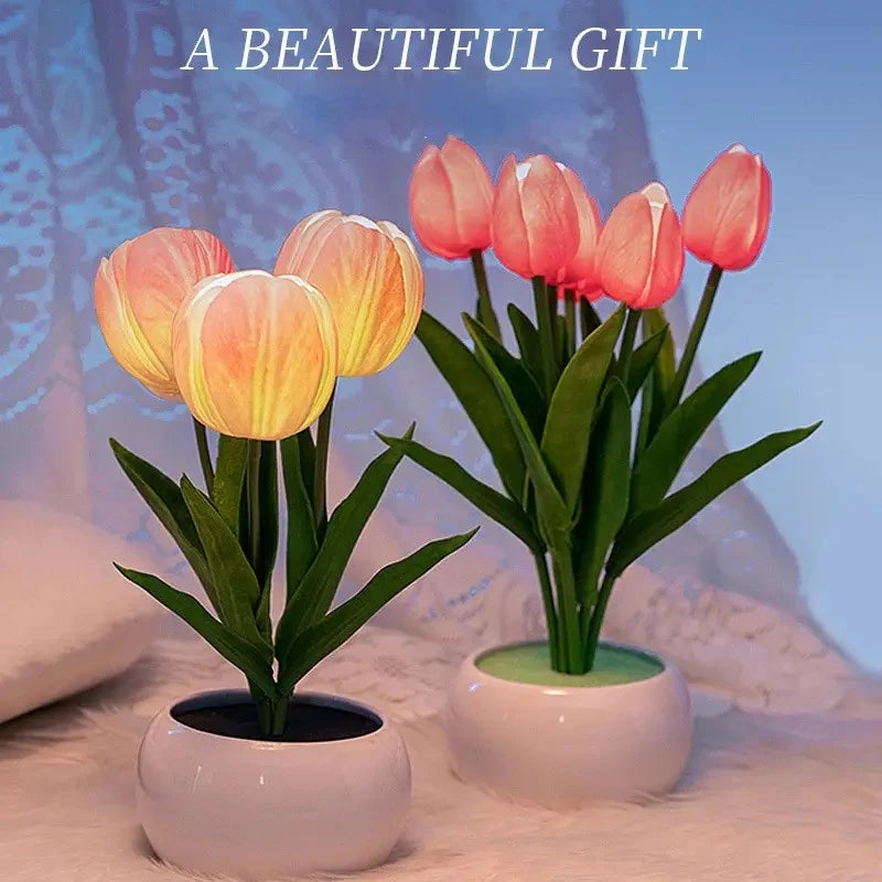 Illuminate Your Space with the Tulip LED Night Light - A Stylish Bedside Companion Perfect for Mother's Day and Birthdays