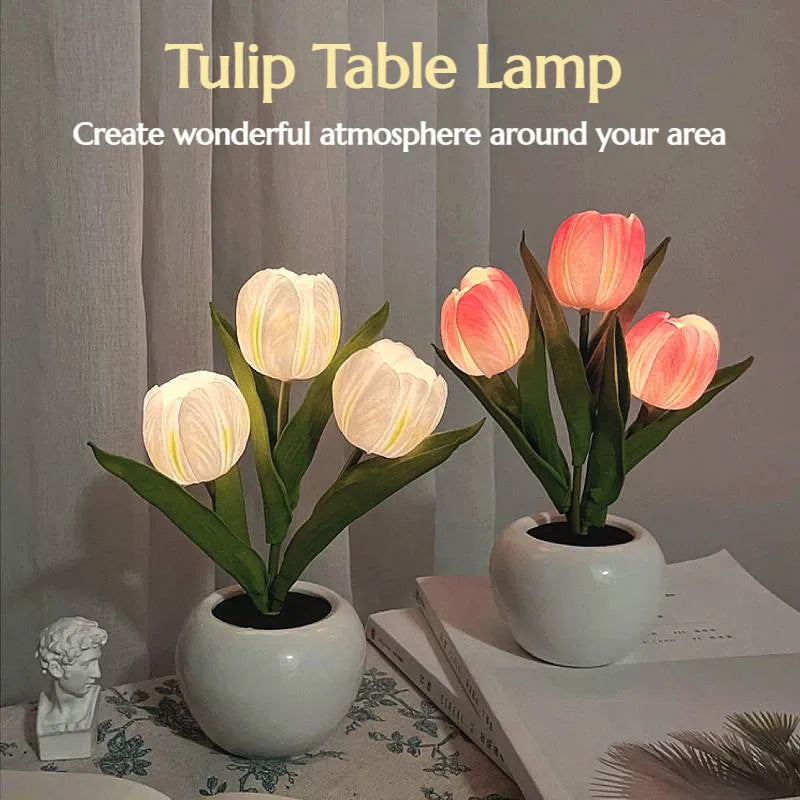 Illuminate Your Space with the Tulip LED Night Light - A Stylish Bedside Companion Perfect for Mother's Day and Birthdays